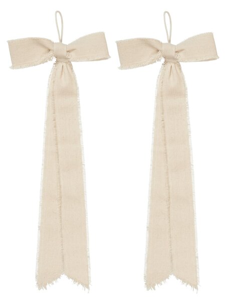 Vánoční ozdoba Bow Small Natural – set 2 ks