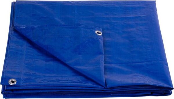 Plachta Standard 3x5, krycí plachta, 80 g/m2, modrá, s oky