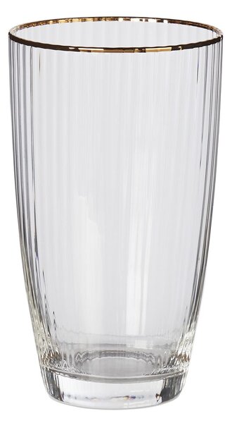 GOLDEN TWENTIES Sklenice na long drink se zlatým okrajem 500 ml