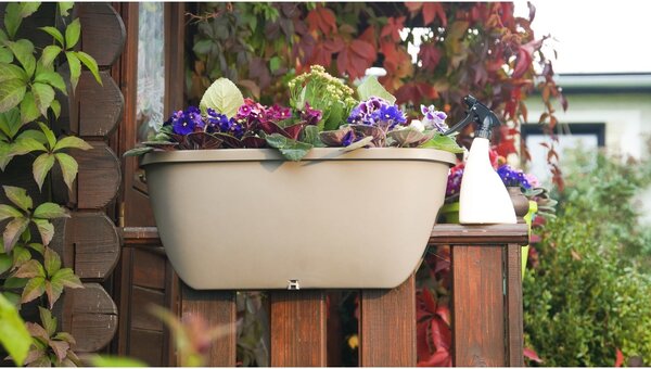 Gardenico Balkónový květináč na zábradlí Balconia OVI zelená, pr. 60 cm, pr. 60 cm