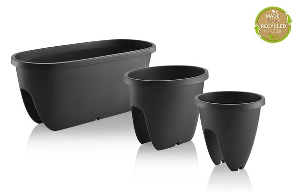 Gardenico Balkónový květináč na zábradlí Balconia OVI zelená, pr. 60 cm, pr. 60 cm