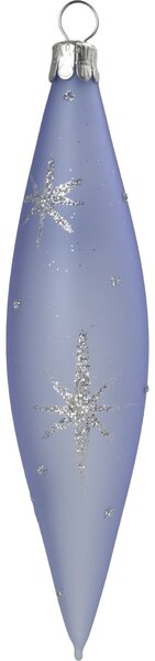 Skleněná vánoční ozdoba Kapka Světle modrá Mat