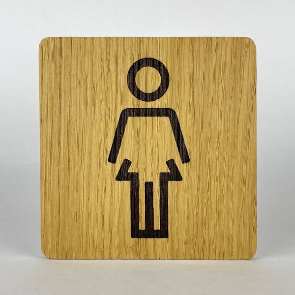 Wook Piktogram dřevěný provedení: WC ženy