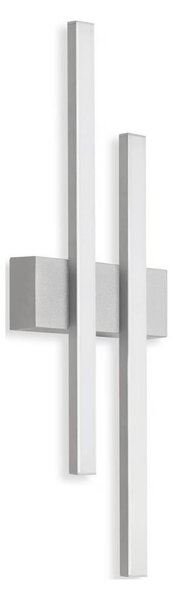 Telefunken - LED Venkovní nástěnné svítidlo 2xLED/4W/230V IP44 stříbrná