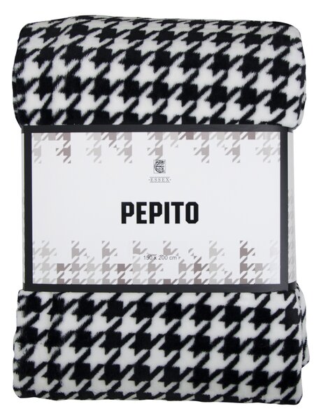 Deka z mikrovlákna PEPITO 150x200 cm černá/bílá Essex