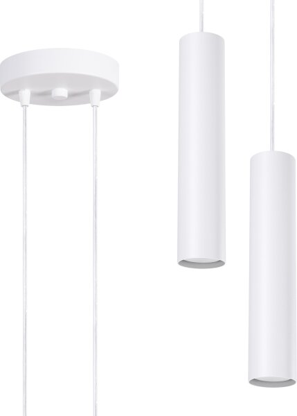 Sollux SL.1868 - Lustr na lanku LAGOS 2xGU10/10W/230V bílá