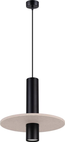 Sollux SL.1882 - Lustr na lanku PELTA 1xGU10/10W/230V černá/krémová