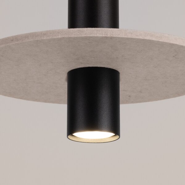 Sollux SL.1882 - Lustr na lanku PELTA 1xGU10/10W/230V černá/krémová