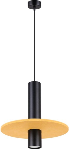 Sollux SL.1883 - Lustr na lanku PELTA 1xGU10/10W/230V černá/žlutá