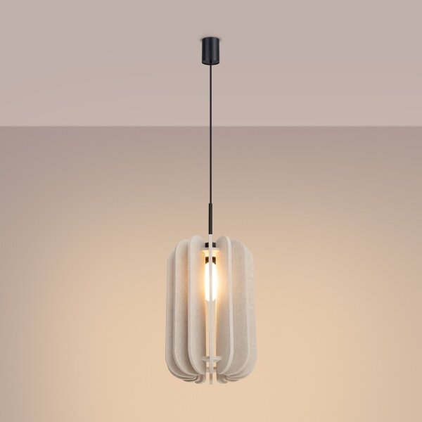 Sollux SL.1857 - Lustr na lanku MULA 1xE27/15W/230V pr. 27 cm krémová