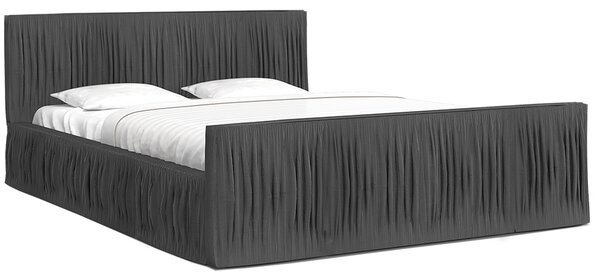 Luxusní postel VISCONSIN 160x200 s kovovým zdvižným roštem GRAFIT