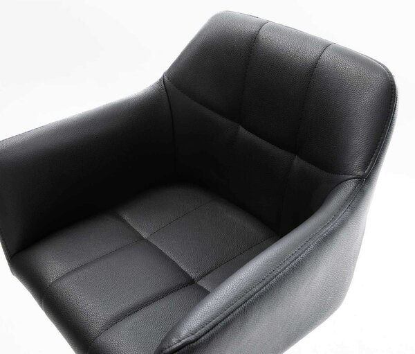 DELIFE Barová židle Yulo-Flex pravá kůže černá tenká podnož kov