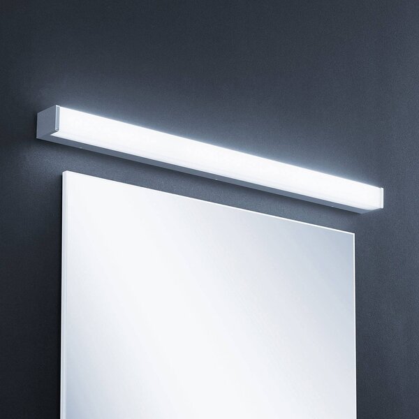 Lindby LED koupelnové svítidlo Klea, 90 cm, chrom, kov, IP44, Chrom / stříbro, Koupelna, Hliník, Moderní