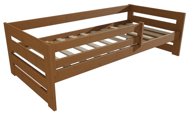 Vomaks Dětská postel DP 025 se zábranou Rozměr: 70 x 160 cm, Povrchová úprava: moření dub