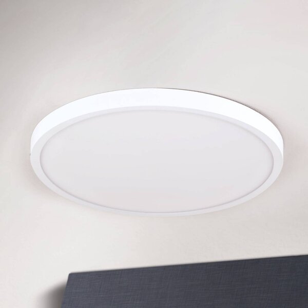 ORION Ultraploché LED stropní světlo Lero Ø 40 cm, stmívatelný, Bílá / opál, Obývací pokoj / jídelna, Hliník, Moderní