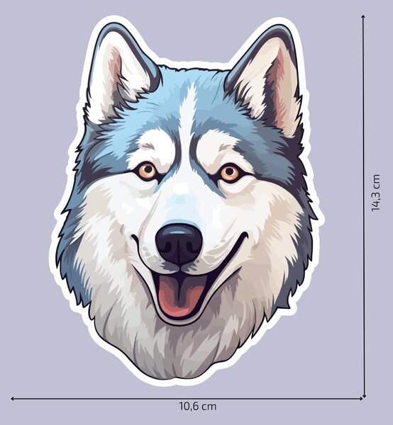 PIPPER. Nálepka Husky Velikost: 60cm