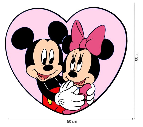Samolepka na zeď "Mickey a Minnie v srdíčku"