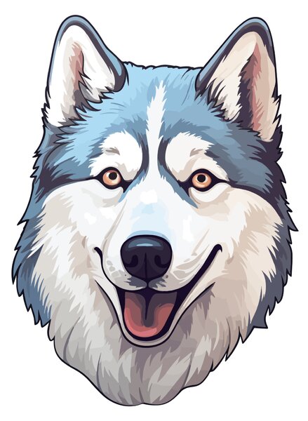 PIPPER. Nálepka Husky Velikost: 60cm