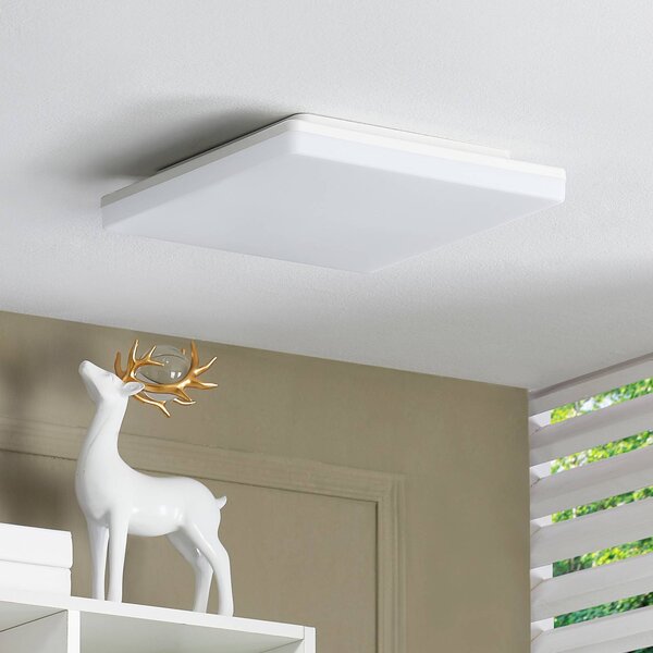 PRIOS Prios Artin LED stropní světlo, hranaté, 28 cm, Bílá / opál, Koupelna, Plast, Moderní