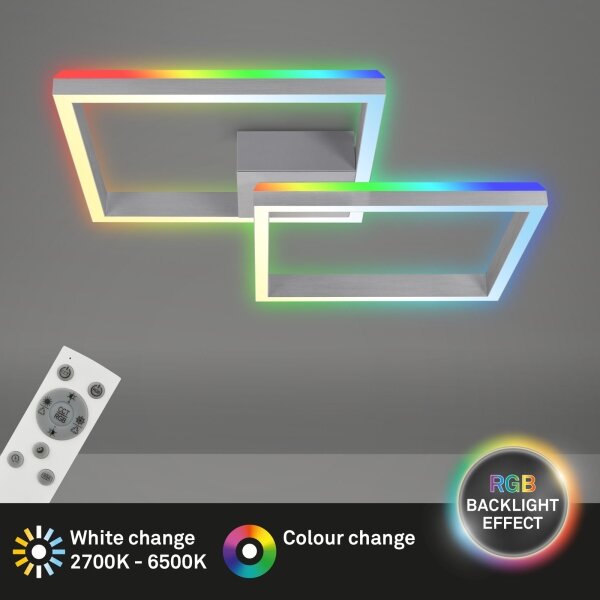 Brilo - LED RGBW Stmívatelný přisazený lustr FRAME 2xLED/17W/230V 2700-6500K+ DO