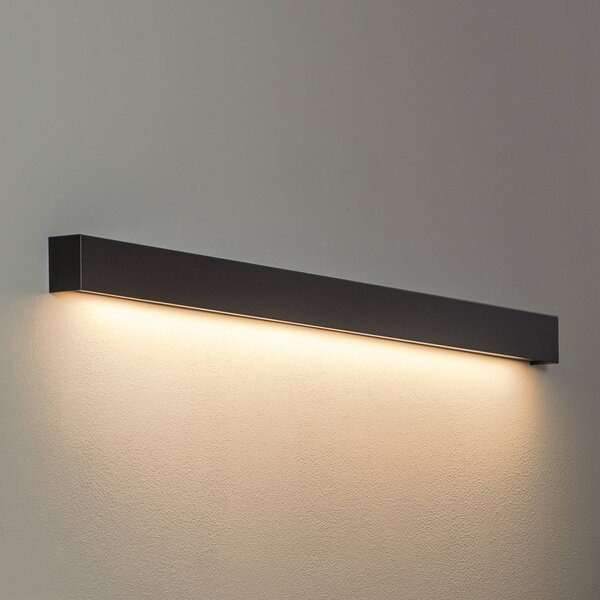 Nowodvorski Lighting Nástěnné světlo Straight L, 122 cm, černé, Černá, Obývací pokoj / jídelna, kov, Moderní, Nástěnné svítidlo