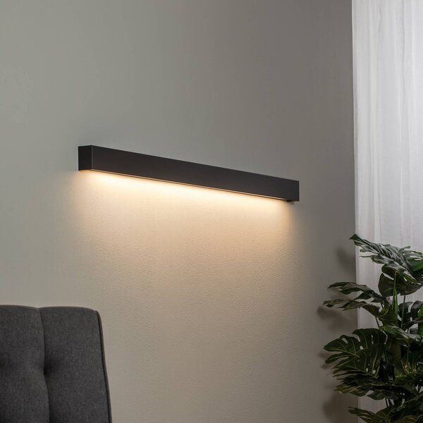 Nowodvorski Lighting Nástěnné světlo Straight L, 122 cm, černé, Černá, Obývací pokoj / jídelna, kov, Moderní, Nástěnné svítidlo