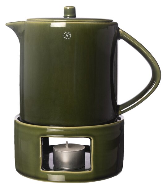 ERNST Keramická konvice s ohřívačem Glogg - Green EF551