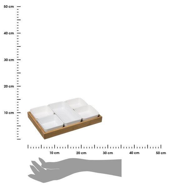 Keramická servírovací miska Serv 28x19 cm sada 5ks