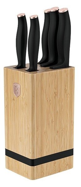 Sada nožů se stojanem BAMBOO 6 ks Black Rose Collection