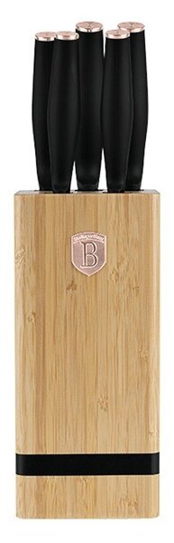 Sada nožů se stojanem BAMBOO 6 ks Black Rose Collection