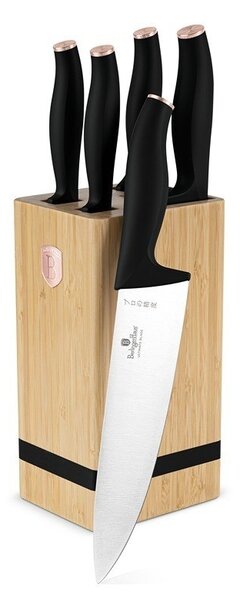 Sada nožů se stojanem BAMBOO 6 ks Black Rose Collection