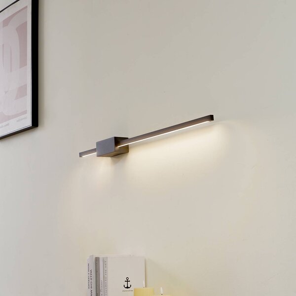 Lucande Nástěnné svítidlo LED Skaila, černé, délka 90 cm, 3 000 K, Černá, Obývací pokoj / jídelna, Hliník, Moderní