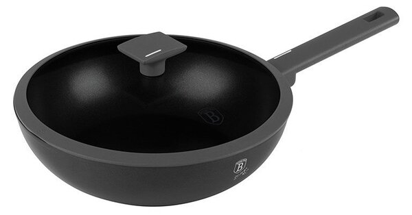 Pánev WOK s titanovým povrchem a poklicí 28 cm Antracit Collection