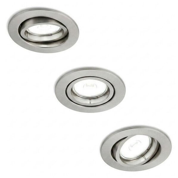 Philips - SADA 3x Podhledové svítidlo PERIDOT 1xGU10/7W/230V stříbrná