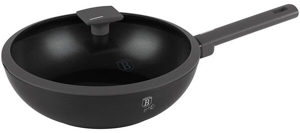 Pánev WOK s titanovým povrchem a poklicí 28 cm Antracit Collection