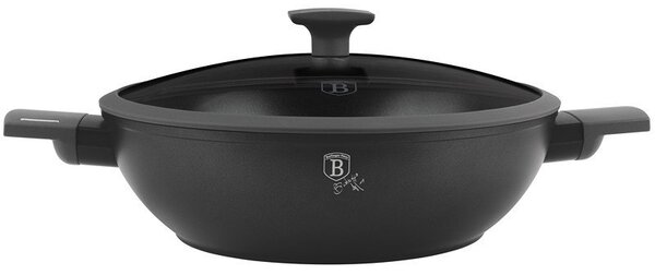 Pánev WOK s titanovým povrchem a poklicí 30 cm Antracit Collection