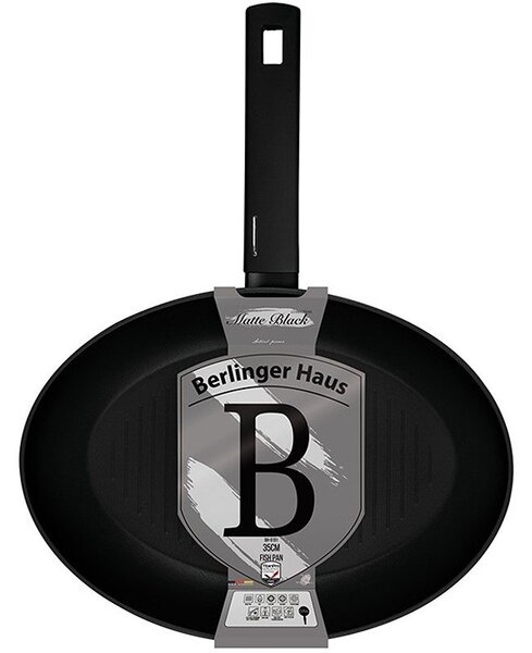 Pánev na ryby s titanovým povrchem 35x25 cm Matte Black Collection