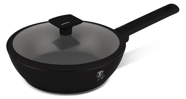 Pánev hluboká s titanovým povrchem a poklicí 24 cm Matte Black Collection