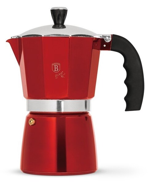 Konvice na espresso 9 šálků Burgundy Metallic Line