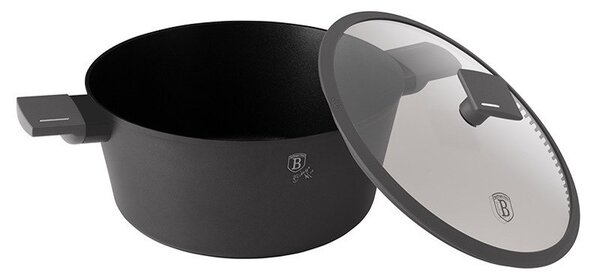 Kastrol s titanovým povrchem a poklicí 28 cm Antracit Collection