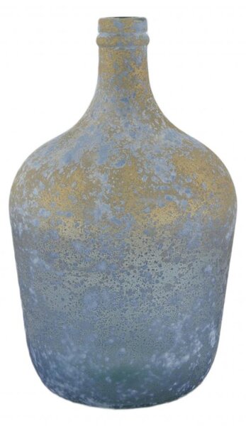 Váza recyklované sklo- modrá