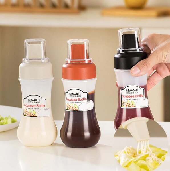 Dávkovač na omáčky průhledný 300 ml
