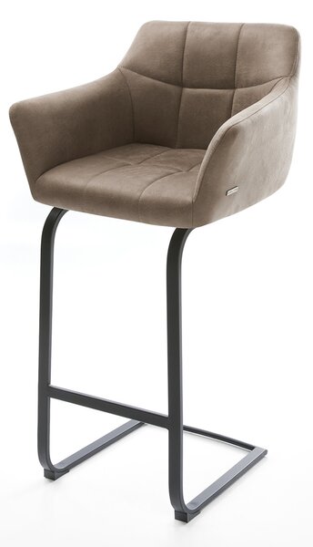 DELIFE Barová židle Yulo-Flex vintage taupe jídelní židle plochý kov