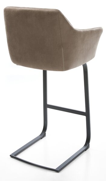 DELIFE Barová židle Yulo-Flex vintage taupe jídelní židle plochý kov