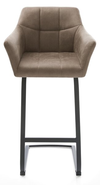 DELIFE Barová židle Yulo-Flex vintage taupe jídelní židle plochý kov