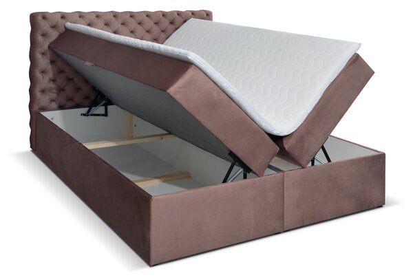HezkýNábytek.cz Boxspring postel 140 cm Orimis (růžová). 1033229