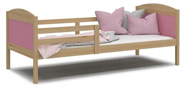 Dětská postel MATYAS P bez šuplíku 80x190 cm BOROVICE-RŮŽOVÁ