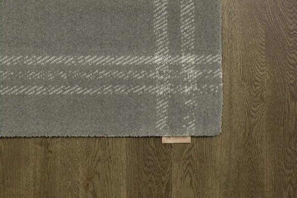 Kusový koberec vlněný Agnella Calisia M Grid Rim Antracyt Klasický šedý Rozměr: 160x240 cm
