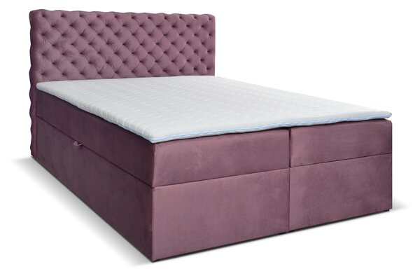 HezkýNábytek.cz Boxspring postel 140 cm Orimis (růžová). 1033229