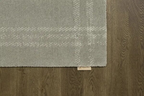 Kusový koberec vlněný Agnella Calisia M Grid Rim Taupe Klasický béžový Rozměr: 160x240 cm
